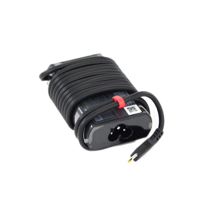 02DL153 Lenovo 65W power adapter for notebooks, supports multiple output voltages: 20V, 15V, 9V, 5V, features 3 ports for versat