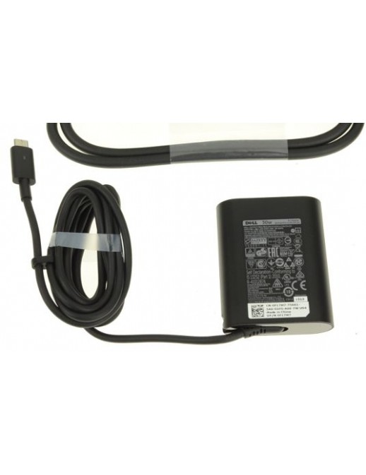 F17M7 F17M7 Dell Alimentatore AC Adapter 30W 19.5V 3 Pin Type C C6 Power Cord 0RVR9 8XTW5 0F17M7