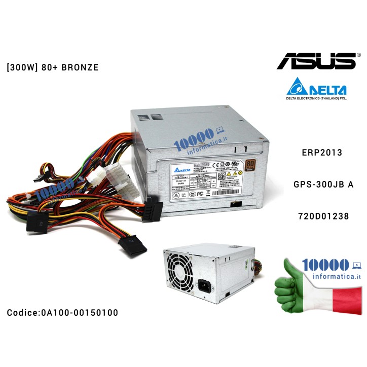 Alimentatore ATX Desktop PSU 300W 350W GPS-300JB A 80+ BRONZE ASUS A31AM BM3CD BM5675 BM6660 CM1530 CM6850 F31CD K31AM MD310 MD3