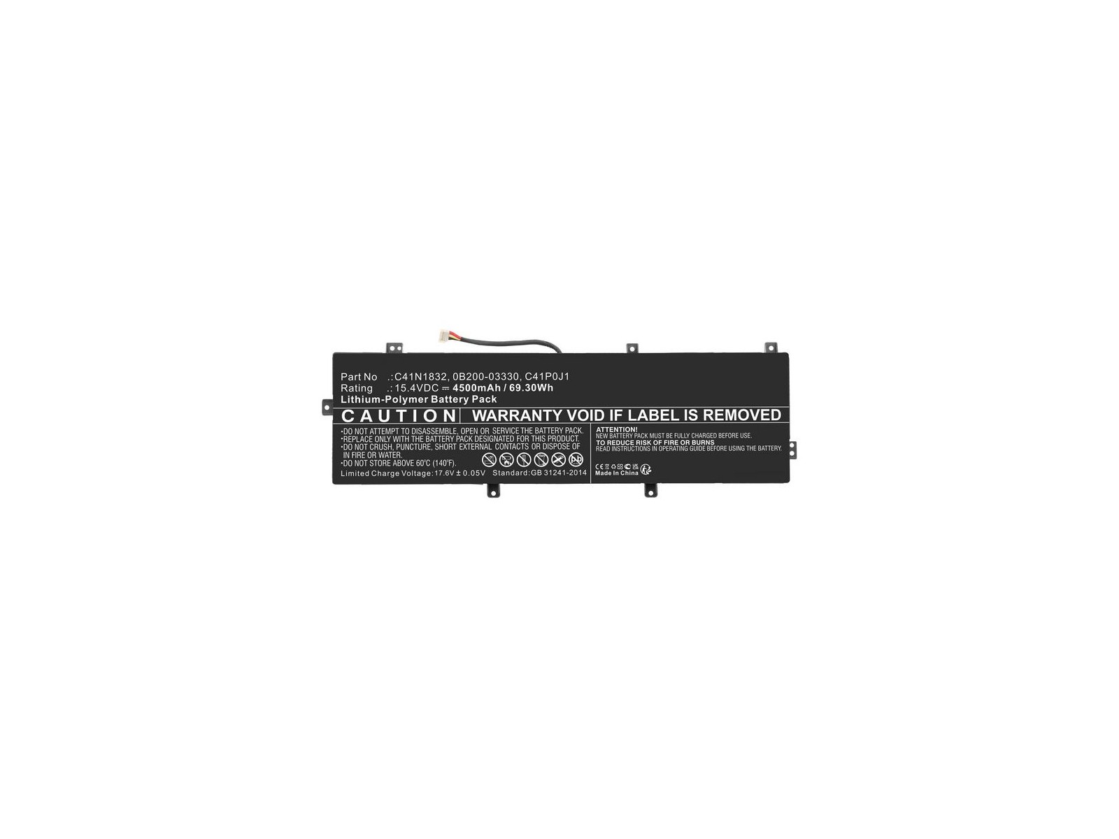 MBXAS-BA0339 MBXAS-BA0339 CoreParts Batteria for Asus Notebook 69.30Wh Li-Polymer 15.4V 4500mAh Black for P3540FB Pro P3540FA...