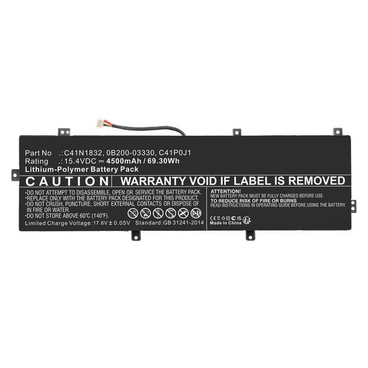 MBXAS-BA0339 CoreParts Batteria for Asus Notebook 69.30Wh Li-Polymer 15.4V 4500mAh Black for P3540FB Pro P3540FA PRO P3540FB PX5