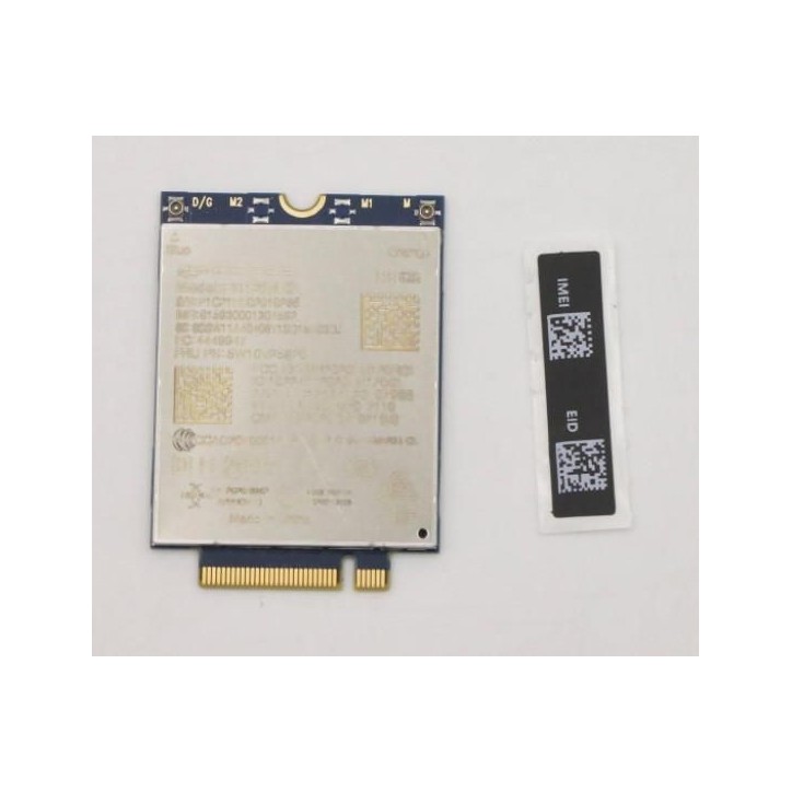 5W10V25820 Lenovo 4G LTE CAT12 PCIe WWAN module M.2 form factor 600 Mbps downlink -40°C to +85°C operating range integrated GNSS