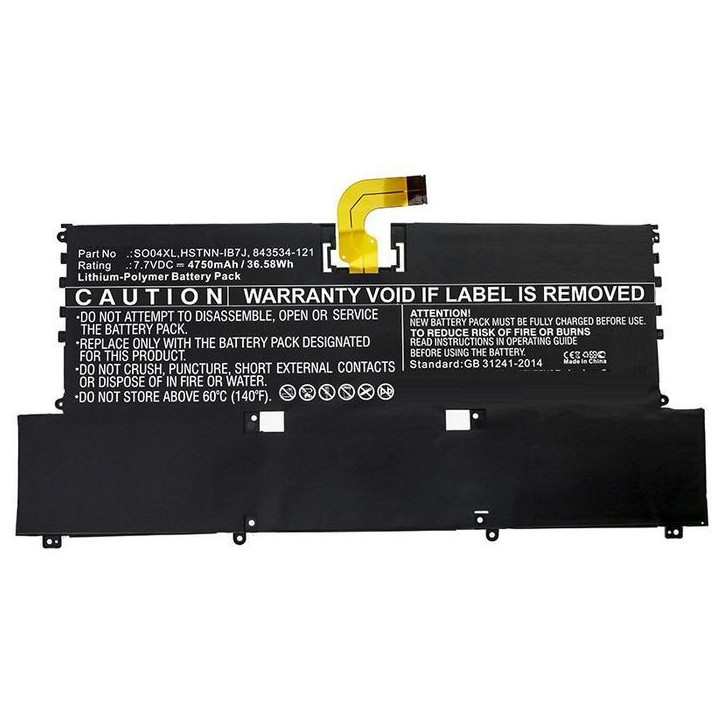 MBXHP-BA0244 CoreParts Laptop Batteria for HP 35Wh Li-Pol 7.7V 4550mAh Black for HP Notebook Laptop F1D61EAABD Spectre 13(2016) 