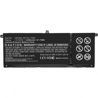 MBXDE-BA0240 MBXDE-BA0240 CoreParts Laptop Batteria for Dell 51.75Wh Li-Polymer 15V 3450mAh for Dell Inspiron 13 7306 2-in-1 ...