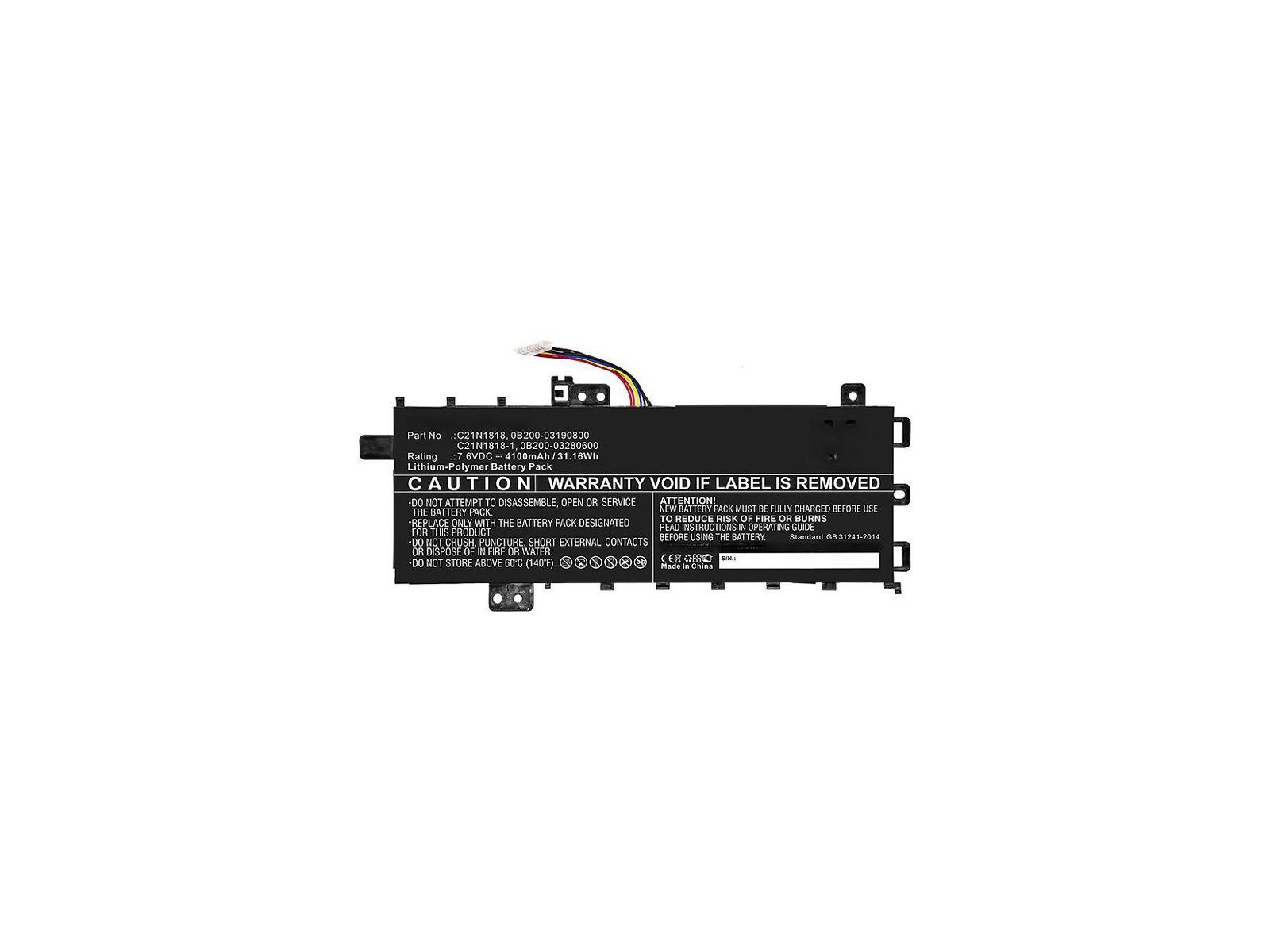MBXAS-BA0279 MBXAS-BA0279 CoreParts Laptop Batteria for Asus 31.16Wh Li-Polymer 7.6V 4100mAh (TYPE A) for Asus A412FA A412UA ... MBXAS-BA0279 MBXAS-BA0279 CoreParts Laptop Batteria for Asus 31.16Wh Li-Polymer 7.6V 4100mAh (TYPE A) for Asus A412FA A412UA ...