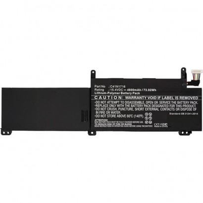 MBXAS-BA0223 MBXAS-BA0223 CoreParts Laptop Batteria for Asus 73.92Wh Li-Pol 15.4V 4800mAh Black for Asus Notebook Laptop GL70...