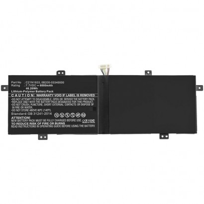 MBXAS-BA0242 MBXAS-BA0242 CoreParts Laptop Batteria for Asus 46.20Wh Li-Pol 7.7V 6000mAh Black for Asus Notebook Laptop BX431...