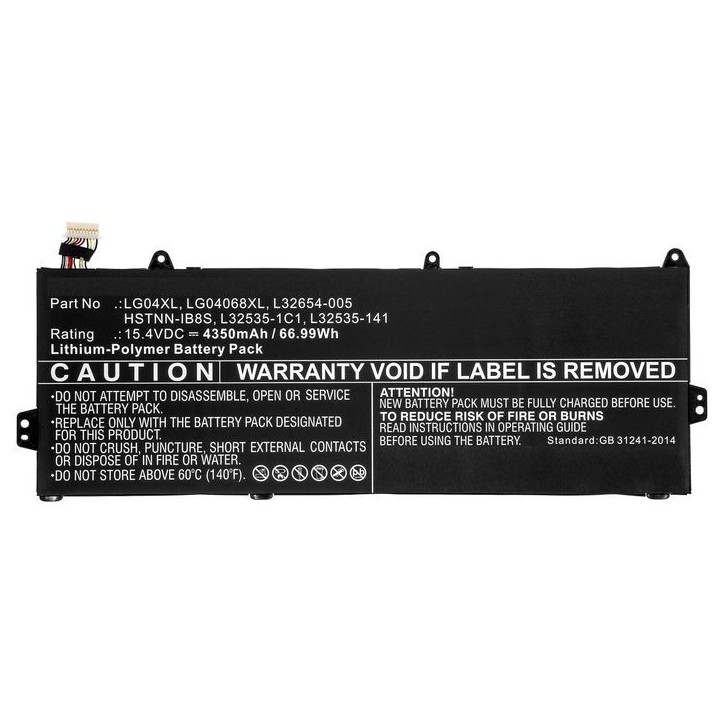 MBXHP-BA0243 CoreParts Laptop Batteria for HP 66.99Wh Li-Pol 15.4V 4350mAh Black for HP Notebook Laptop Pavilion 15-cs1001la Pav