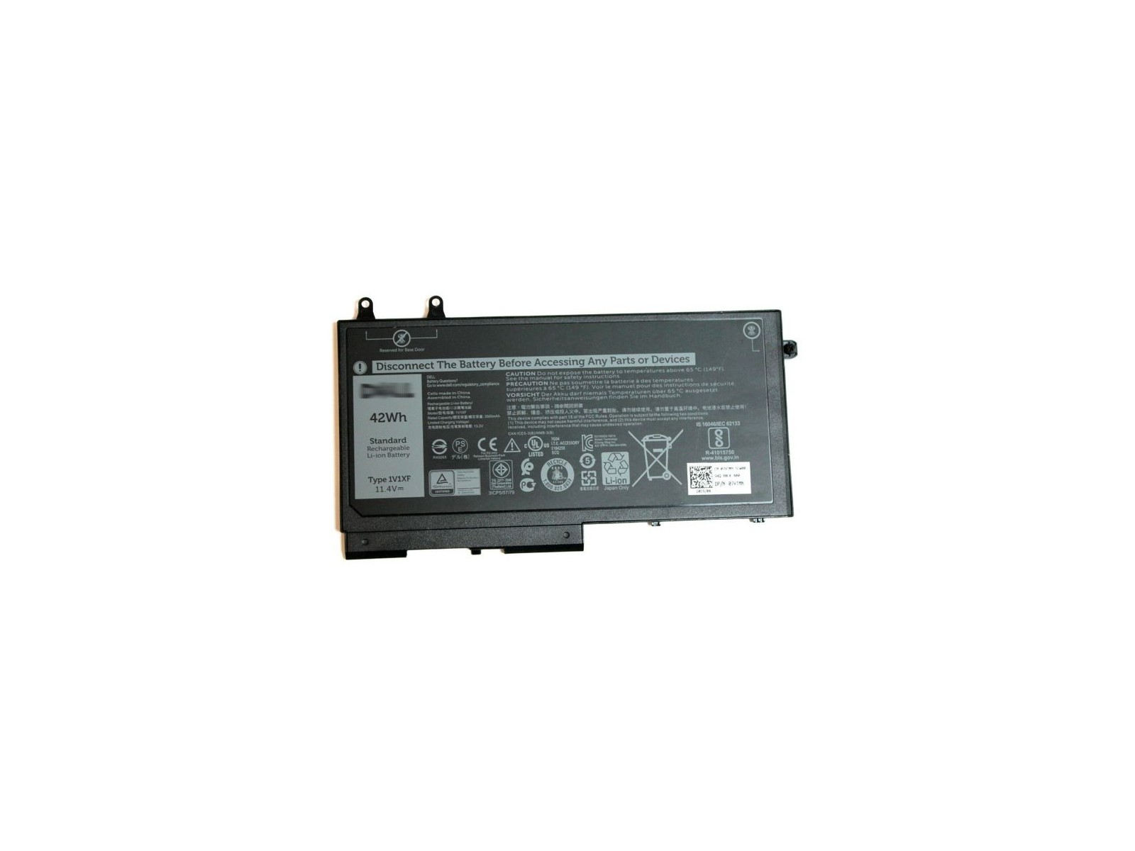 7VTMN 7VTMN Dell Battery, 42WHR, 3 Cell, Lithium Ion 42 Wh