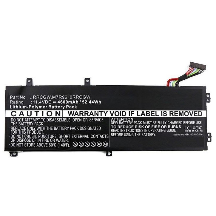 MBXDE-BA0103 CoreParts Laptop Batteria for Dell 52Wh Li-Pol 11.4V 4600mAh Black Precision 15 5510 XPS 15 9550 0RRCGW RRCGW H5H20