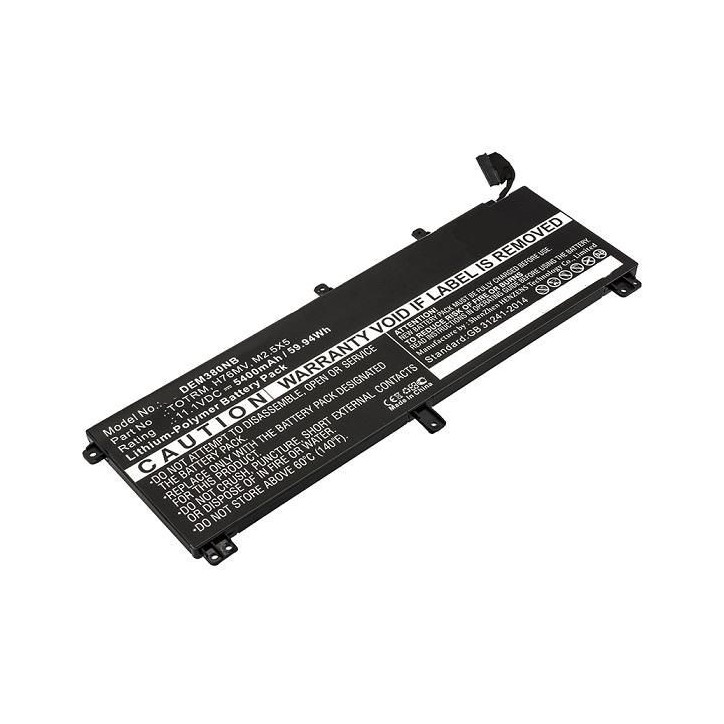 MBXDE-BA0120 CoreParts Laptop Batteria for Dell 60Wh Li-Pol 11.1V 5400mAh Black Precision M3800 XPS 15 9530 07D1WJ 245RR 7D1WJ H