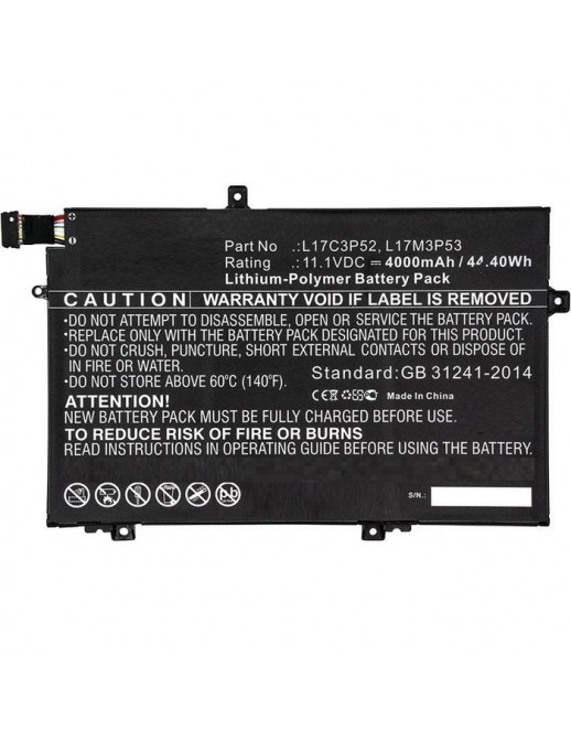 MBXLE-BA0130 MBXLE-BA0130 CoreParts Laptop Batteria for Lenovo 44Wh Li-ion 11.1V 4000mAh Black 20LS0015UK 20LS0016MH 20LS001W...