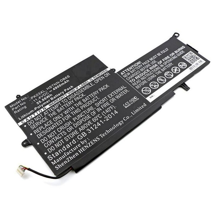 MBXHP-BA0051 CoreParts Laptop Batteria for HP 56Wh 3Cells Li-Pol 11.4V 4.9Ah Black 6789116-005 788237-2C1 788237-2C2 789116-005 