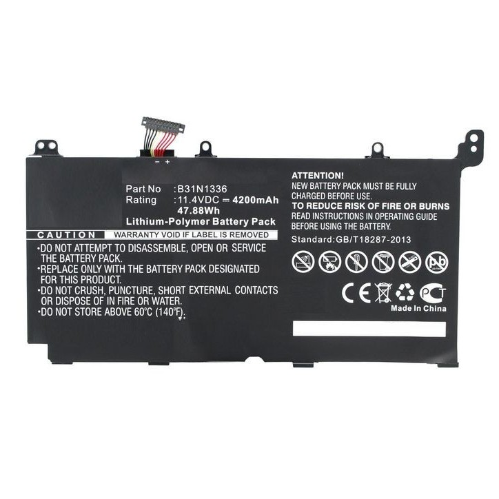 MBXAS-BA0034 CoreParts Laptop Batteria for Asus 48Wh Li-Pol 11.4V 4200mAh Black R553LF R553LN R553LN-DM123H R553LN-DM553H R553LN