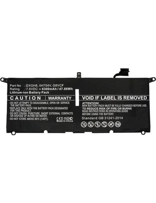 MBXDE-BA0082 MBXDE-BA0082 CoreParts Laptop Batteria for Dell 48Wh Li-Pol 7.6V 6300mAh Black XPS 13 2018 XPS 13 9370 XPS 13 93...