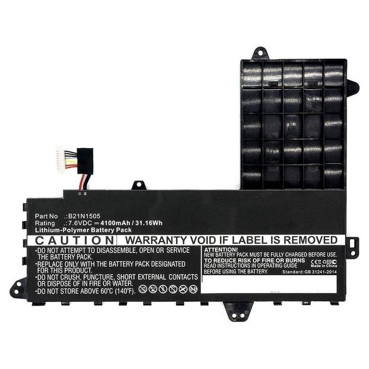 MBXAS-BA0104 CoreParts Laptop Batteria for Asus 26Wh Li-Pol 7.6V 3400mAh Black E402S E402SA E502S (TYPE A) 0B200-01400200M B21N1