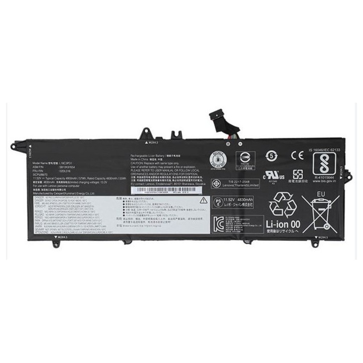 02DL013 Lenovo Internal Lithium-Ion Batteria 57Wh capacity 11.58V compatible with Lenovo ThinkPad T490s T495s and T14s Gen 1 lap