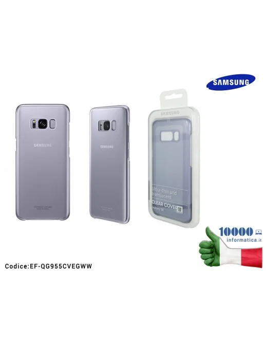 EF-QG955CVEGWW Samsung Custodia Originale Clear Cover Viola Trasparente Galaxy S8 Plus G955F Cover Clear Slim SAMSUNG Galaxy ...