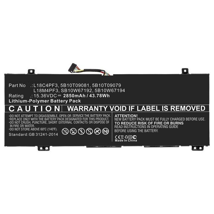 MBXLE-BA0239 CoreParts Laptop Batteria for Lenovo 43.78Wh Li-ion 15.36V 2850mAh Black for Lenovo Notebook Laptop IdeaPad C340-14