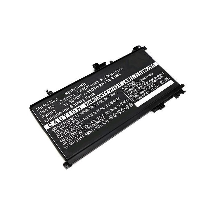 MBXHP-BA0223 CoreParts Laptop Batteria for HP Laptop Batteria for HP 61.6Wh 15.4V Li-Pol 4000mAh Black for HP 905277-855 omen 15