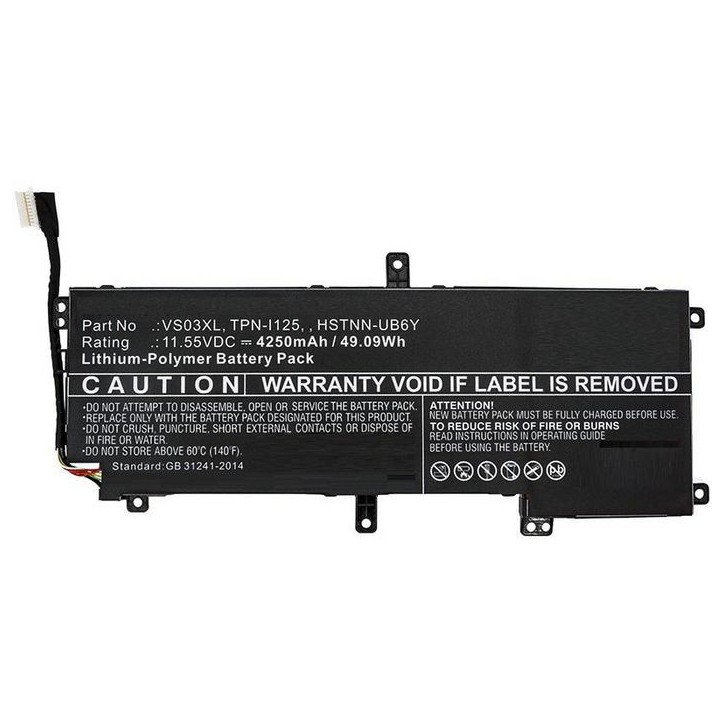 MBXHP-BA0228 CoreParts Laptop Batteria for HP 49.09Wh Li-Pol 11.55V 4250mAh Black for HP Notebook Laptop Envy 15-AS000 Envy 15-A