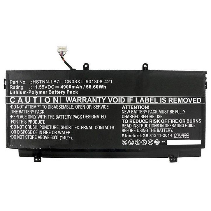 MBXHP-BA0111 CoreParts Laptop Batteria for HP 49Wh Li-Pol 11.55V 4200mAh Black with longer cable for Spectre X360 Envy 13 859026