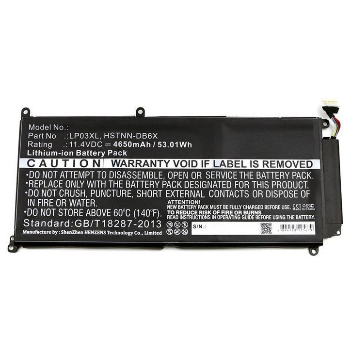 MBXHP-BA0137 CoreParts Laptop Batteria for HP 53Wh Li-ion 11.4V 4650mAh Black Envy 15-AE015TX Envy 15-AE016TX Envy 15-AE017TX En