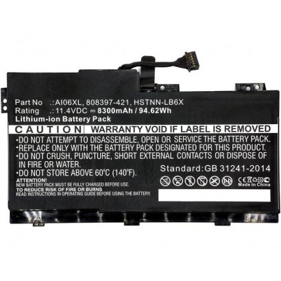 MBXHP-BA0074 MBXHP-BA0074 CoreParts Laptop Batteria for HP 95Wh Li-ion 11.4V 8300mAh Black ZBook 17 G3 ZBook 17 G3 M9L94AV ZB...