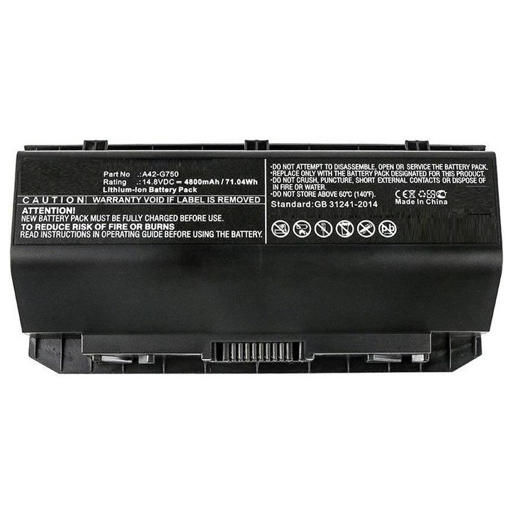 MBXAS-BA0088 CoreParts Laptop Batteria for Asus 66Wh Li-ion 14.8V 4400mAh Black G750 G750J G750JH G750JM G750JS G750JW G750JX G7
