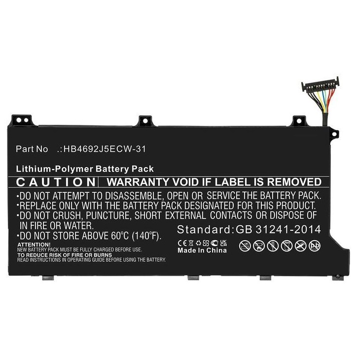 MBXLP-BA0015 CoreParts Batteria for Huawei Notebook Laptop 34.20Wh Li-Polymer 11.4V 3000mAh Black for HLY-19R KPL-WOOB Magicbook