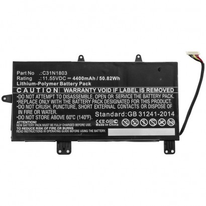 MBXAS-BA0284 CoreParts Laptop Batteria for Asus 50.82Wh Li-Polymer 11.55V 4400mAh for Asus UX480FD UX450FD,ZenBook Pro 14 UX480 