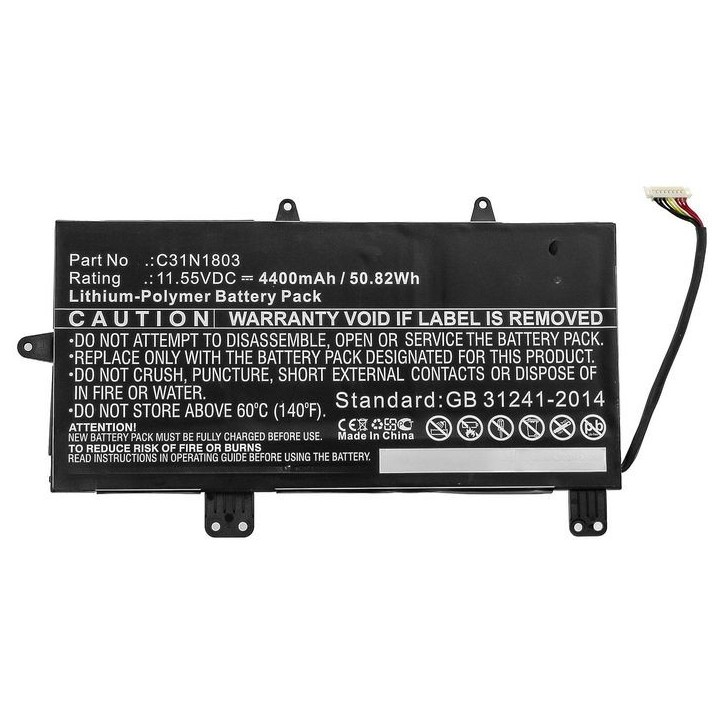 MBXAS-BA0284 CoreParts Laptop Batteria for Asus 50.82Wh Li-Polymer 11.55V 4400mAh for Asus UX480FD UX450FD,ZenBook Pro 14 UX480 