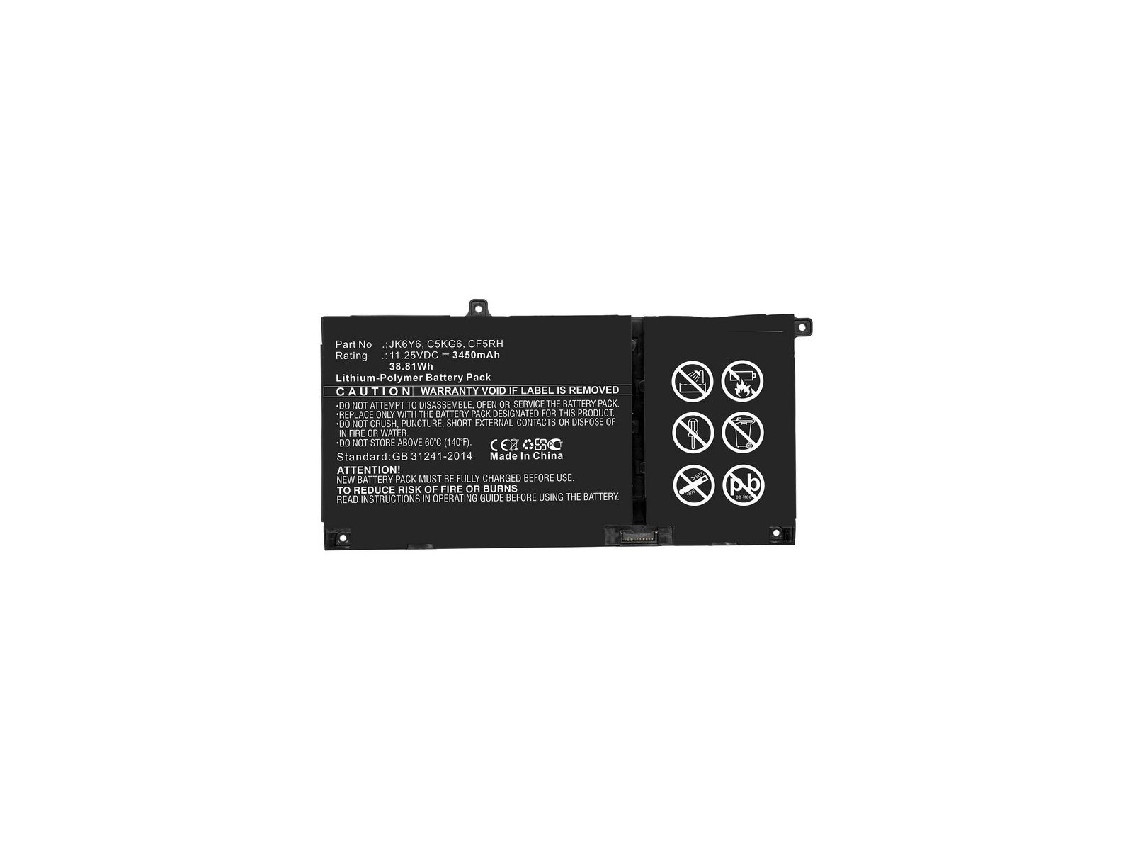 MBXDE-BA0239 MBXDE-BA0239 CoreParts Laptop Batteria for Dell 38.81Wh Li-Polymer 11.25V 3450mAh for Dell Inspiron 13 5301 Insp...