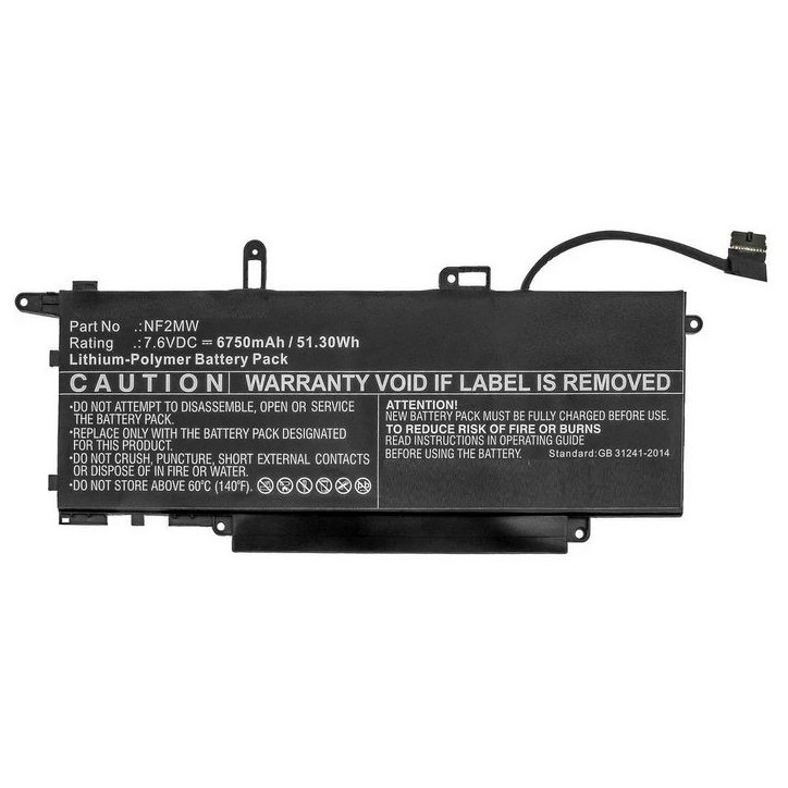 MBXDE-BA0227 CoreParts Laptop Batteria for Dell 51Wh Li-Po 7.6V 6750mAh Black for Latitude 7310 2-in-1 Latitude 7400 2-in-1 Lati
