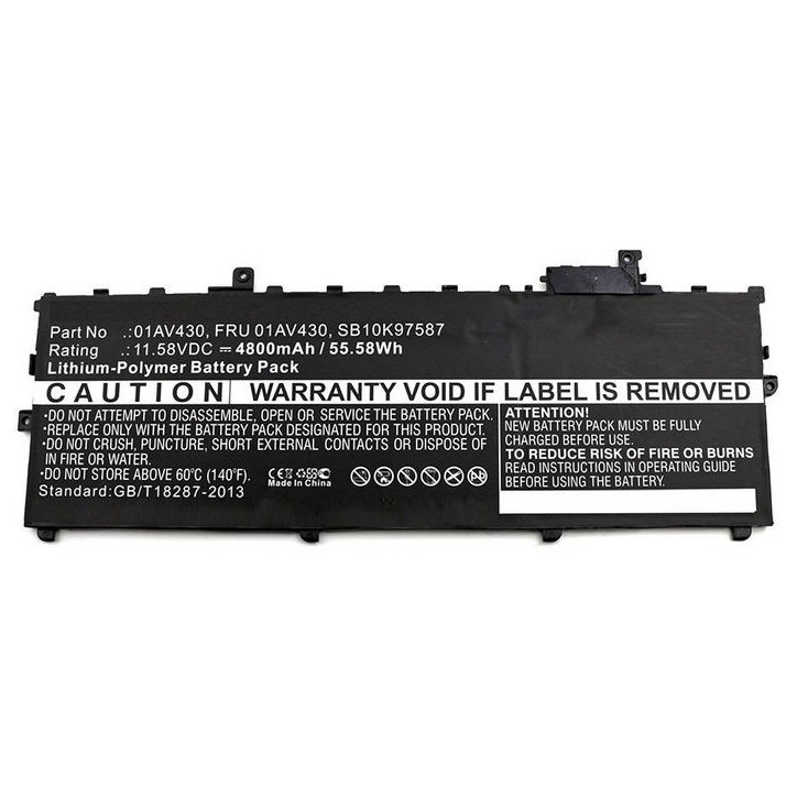 MBXLE-BA0145 CoreParts Laptop Batteria for Lenovo 55Wh Li-Pol 11.58V 4800mAh Black ThinkPad X1 Carbon 2017 01AV430 ASM SB10K9758 MBXLE-BA0145 CoreParts Laptop Batteria for Lenovo 55Wh Li-Pol 11.58V 4800mAh Black ThinkPad X1 Carbon 2017 01AV430 ASM SB10K9758