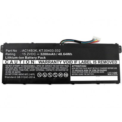 MBXAC-BA0043 MBXAC-BA0043 CoreParts Laptop Batteria for Acer 49Wh Li-ion 15.2V 3200mAh Black Aspire ES15 Aspire ES1-572 Aspir...