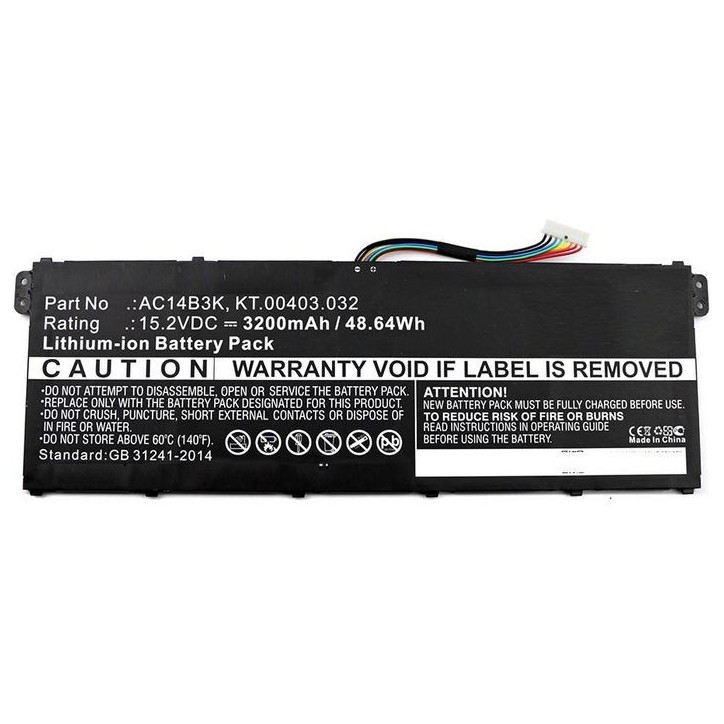 MBXAC-BA0043 CoreParts Laptop Batteria for Acer 49Wh Li-ion 15.2V 3200mAh Black Aspire ES15 Aspire ES1-572 Aspire ES1-572-31LD A