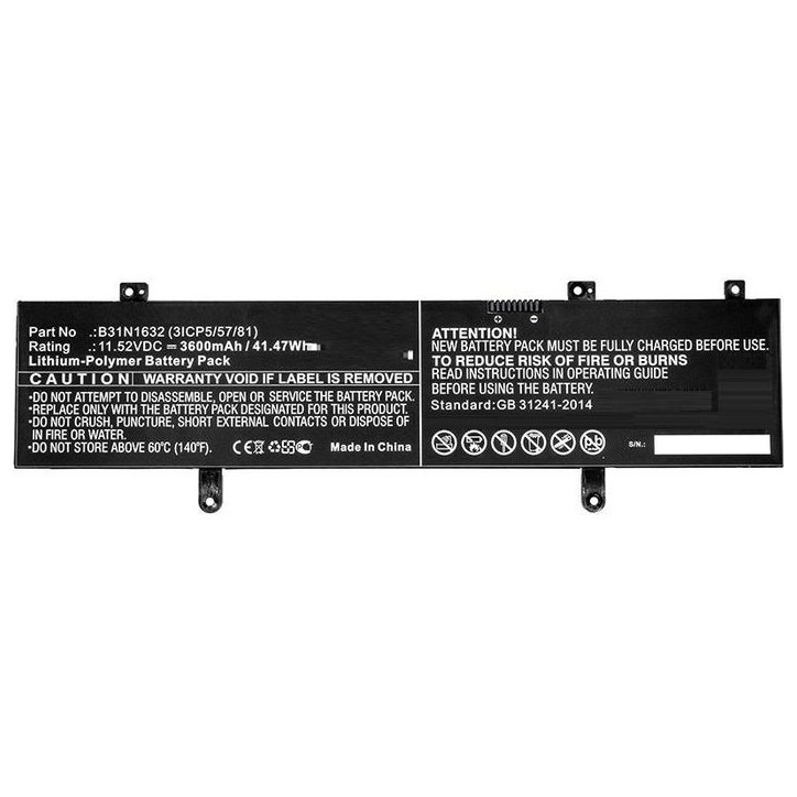 MBXAS-BA0081 CoreParts Laptop Batteria for Asus 33Wh Li-Pol 11.52V 2800mAh Black Vivobook 14 X405 X405UA X405UQ X405UR X405UR-3B