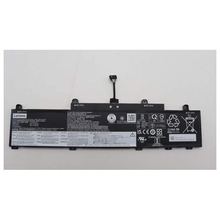 5B11H56344 Lenovo Internal Lithium-Ion Batteria 3-cell 57Wh capacity designed for Lenovo ThinkPad systems supports Rapid Charge.