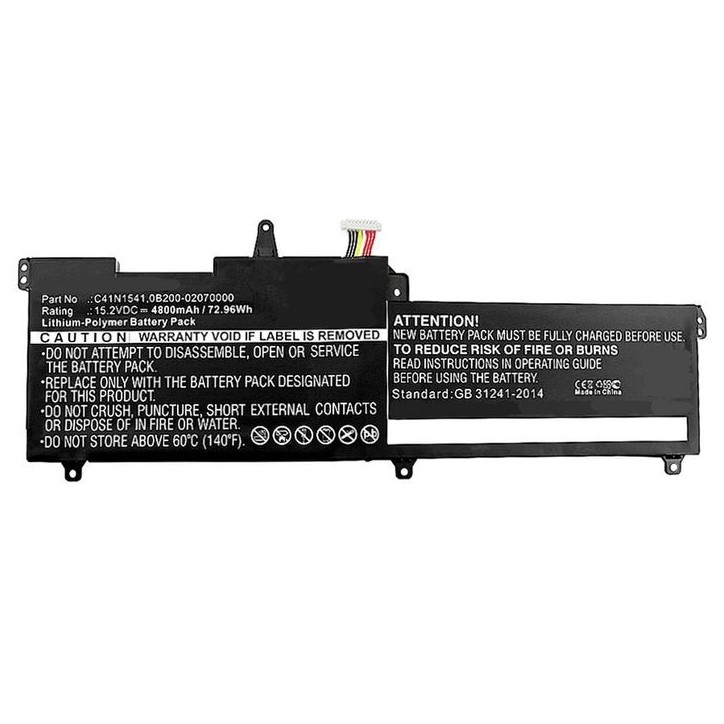 MBXAS-BA0131 CoreParts Laptop Batteria for Asus 64Wh Li-Pol 15.2V 4200mAh Black 0B200-02070000 C41N1541