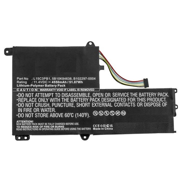 MBXLE-BA0320 CoreParts Laptop Batteria for Lenovo 51.87Wh Li-ion 11.4V 4550mAh Black for Flex 4-1480 14" Flex 4-1570 Flex 4-1580