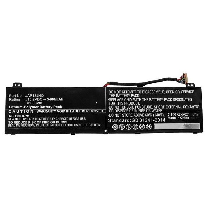 MBXAC-BA0111 CoreParts Laptop Batteria for Acer 82.08Wh Li-Polymer 15.2V 5400mAh for Acer ConceptD 7 CN715-71 ConceptD 7 CN715-7