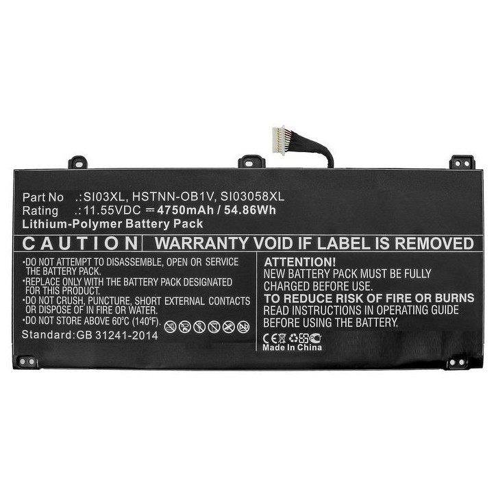 MBXHP-BA0273 CoreParts Laptop Batteria for HP 54.86Wh Li-Polymer 11.55V 4750mAh for HP Chromebook 14B HPC142NB HSTNN-IB9S HSTNN-