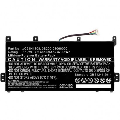 MBXAS-BA0258 MBXAS-BA0258 CoreParts Laptop Batteria for Asus 37.35Wh Li-Polymer 7.7V 4850mAh for Asus C423 C423NA C423NA-0031...