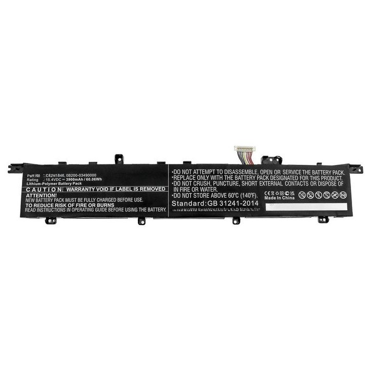 MBXAS-BA0291 CoreParts Laptop Batteria for Asus 60.06Wh Li-Polymer 15.4V 3900mAh for Asus UX581 UX581GV ZenBook Duo Pro UX581GV 