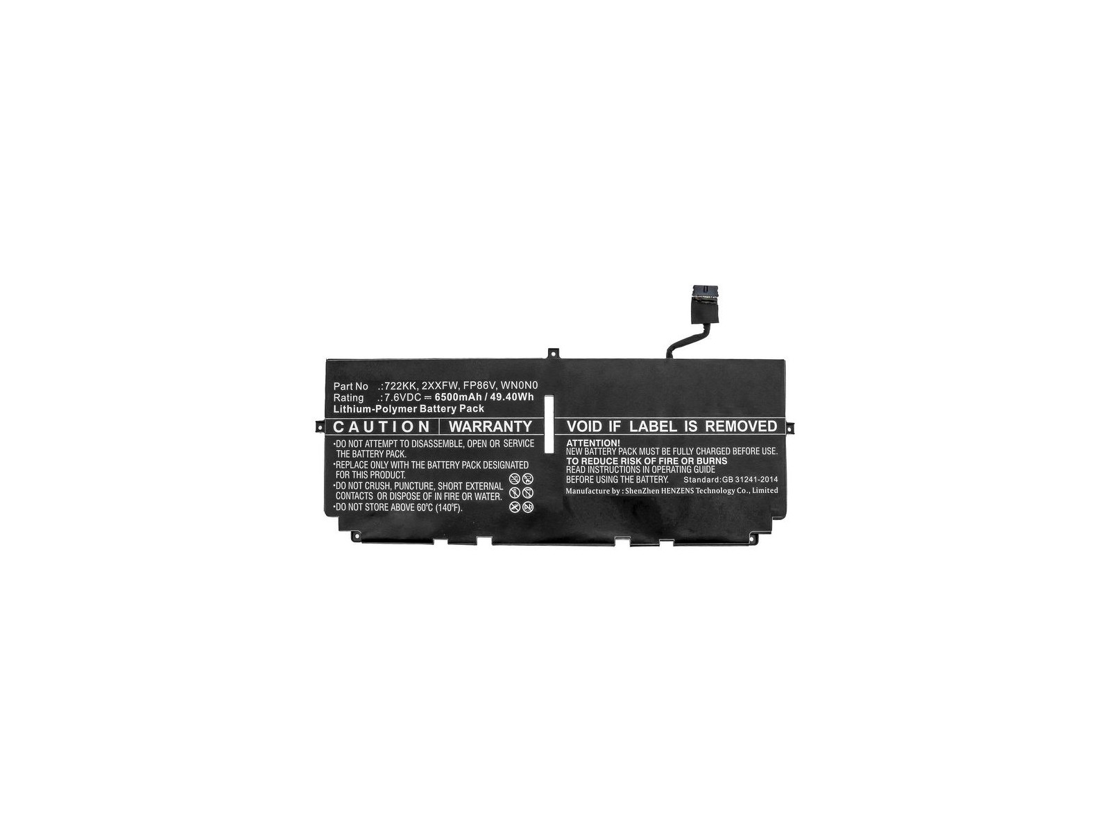 MBXDE-BA0246 MBXDE-BA0246 CoreParts Laptop Batteria for Dell 49.40Wh Li-Polymer 7.6V 6500mAh for Dell XPS 13 9300 XPS 13 9300... MBXDE-BA0246 MBXDE-BA0246 CoreParts Laptop Batteria for Dell 49.40Wh Li-Polymer 7.6V 6500mAh for Dell XPS 13 9300 XPS 13 9300...