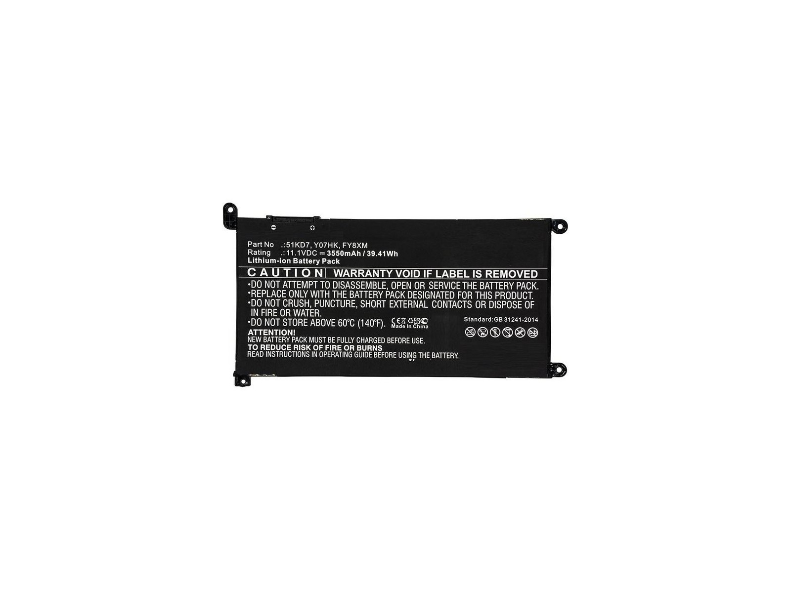 MBXDE-BA0194 MBXDE-BA0194 CoreParts Laptop Batteria for Dell 37.7Wh Li-ion 11.1V 3400mAh Black for Dell Notebook Laptop Chrom...