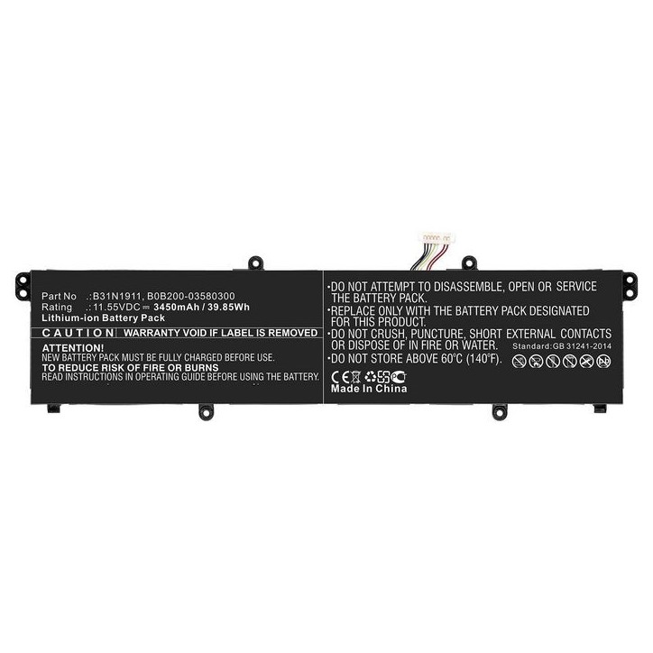 MBXAS-BA0240 CoreParts Laptop Batteria for Asus 39.85Wh Li-ion 11.55V 3450mAh Black for Asus Notebook Laptop A413FF F413FF K433F