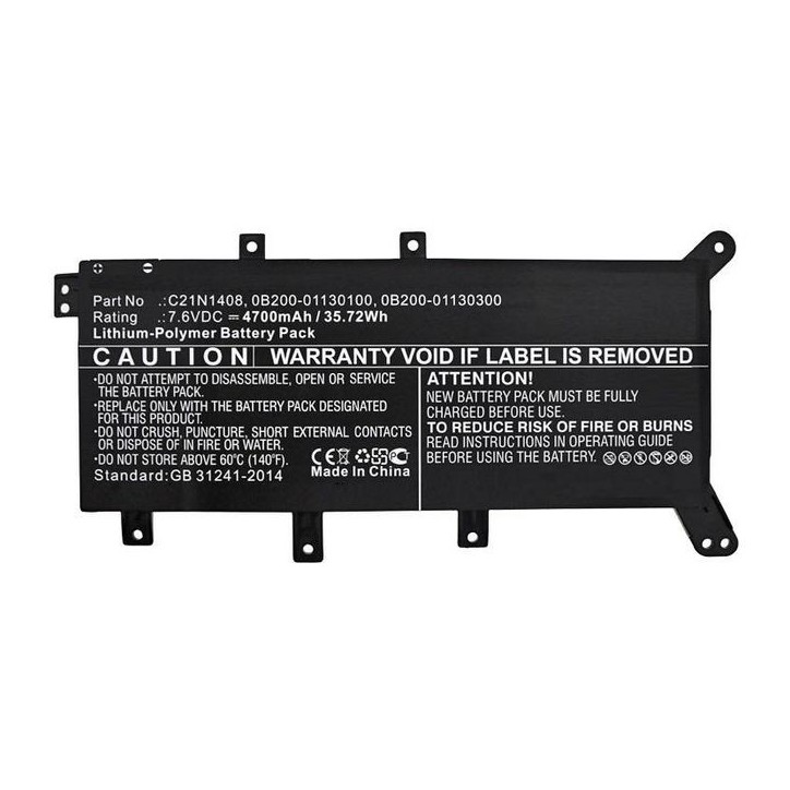 MBXAS-BA0238 CoreParts Laptop Batteria for Asus 31Wh Li-Pol 7.6V 4100mAh Black for Asus Notebook Laptop A555LJ A555LJ-DM941T A55