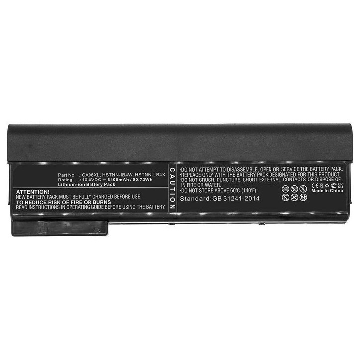 MBXHP-BA0286 CoreParts Laptop Batteria for HP 90.72Wh Li-ion 10.8V 8400mAh Black for D9R52AV H5G74E ProBook 640 ProBook 640 G0 P